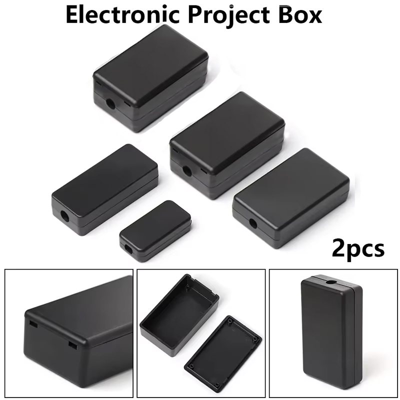 2PCS Plastic Waterproof Black  - Diy Waterproof Electronics recension och pris