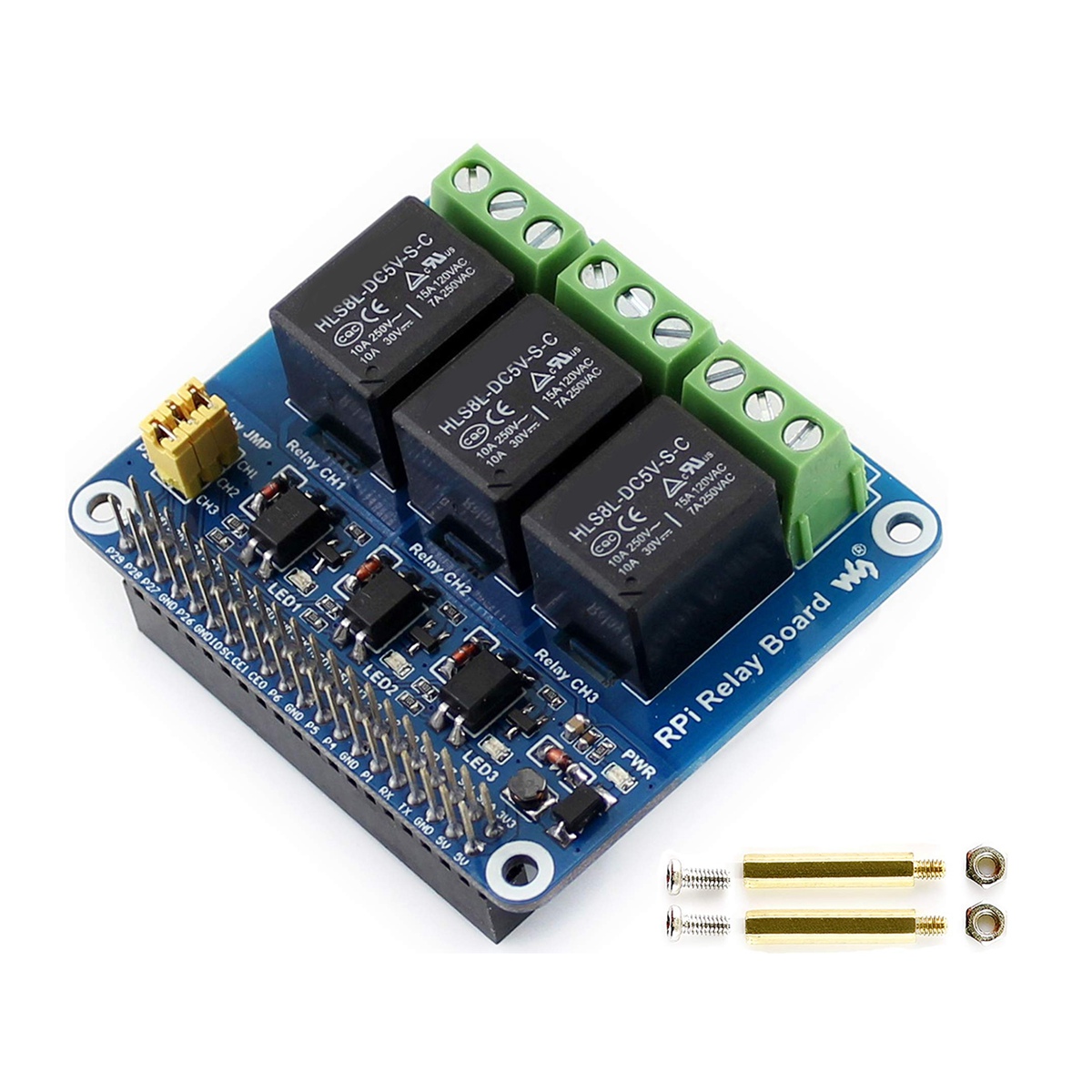 Waveshare 5V 3-Channel Relay M - Raspberry Pi Zero recension och pris
