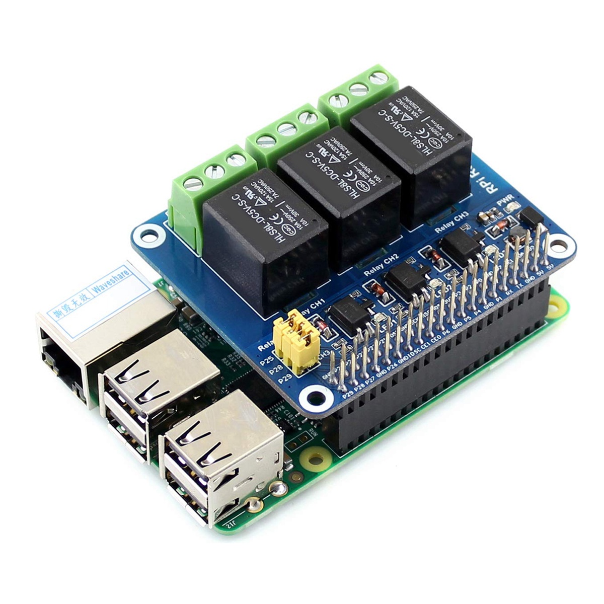 Waveshare 5V 3-Channel Relay M - Raspberry Pi Zero recension och pris