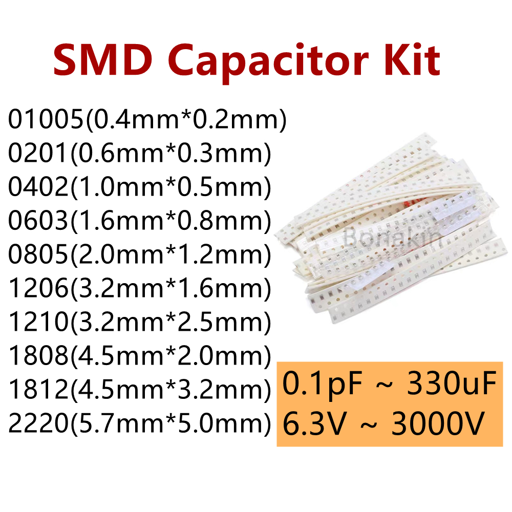 01005 0201 0402 0603 0805 1206 - Capacitor Kit Assortment recension och pris