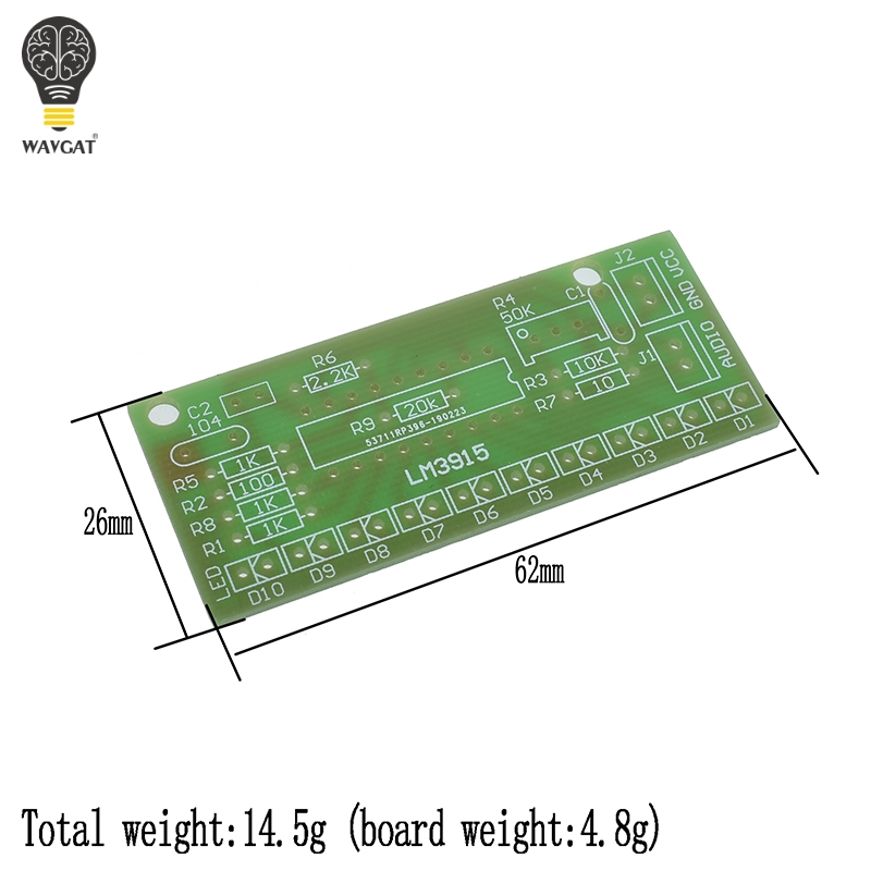 LM3915 DC 9V-12V 10 LED Sound  - Diy Electronics Lab recension och pris