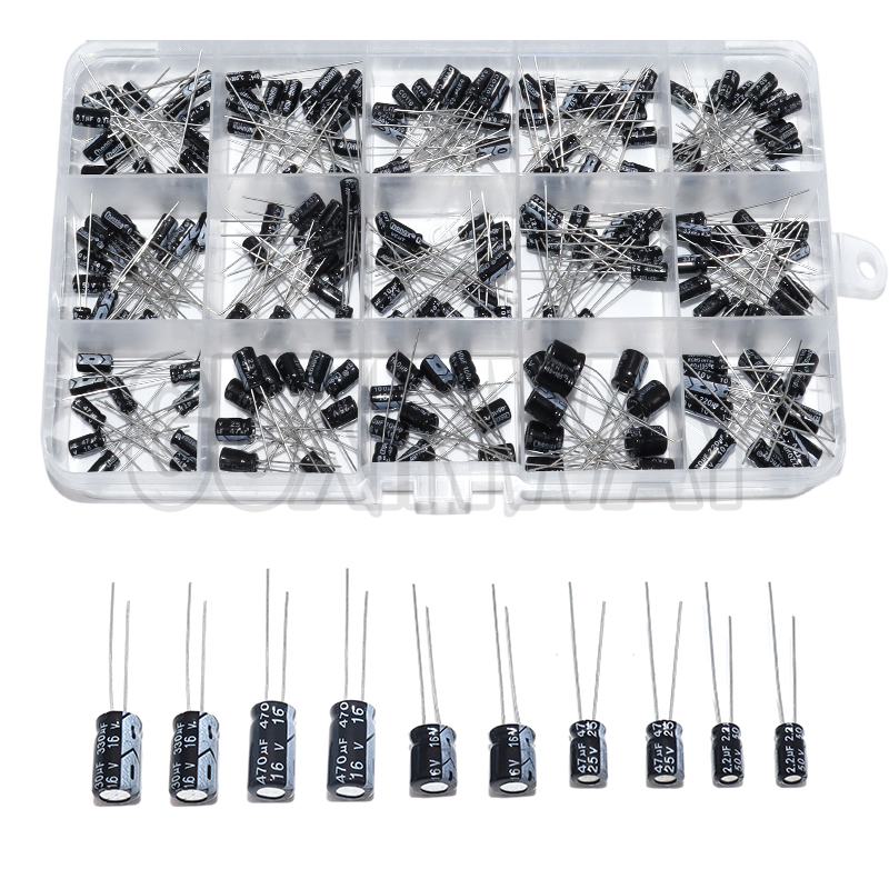 200pcs 15Values 10V 16V 25V 50 - Capacitor Kit Assortment recension och pris