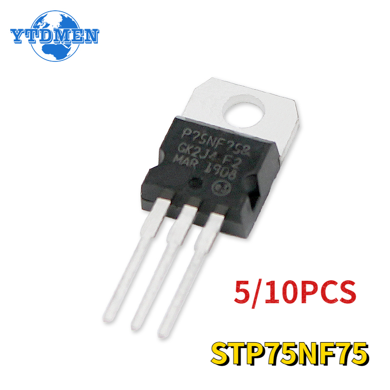 5/10PCS STP75NF75 Mosfet Trans - Mosfet Transistor Set recension och pris